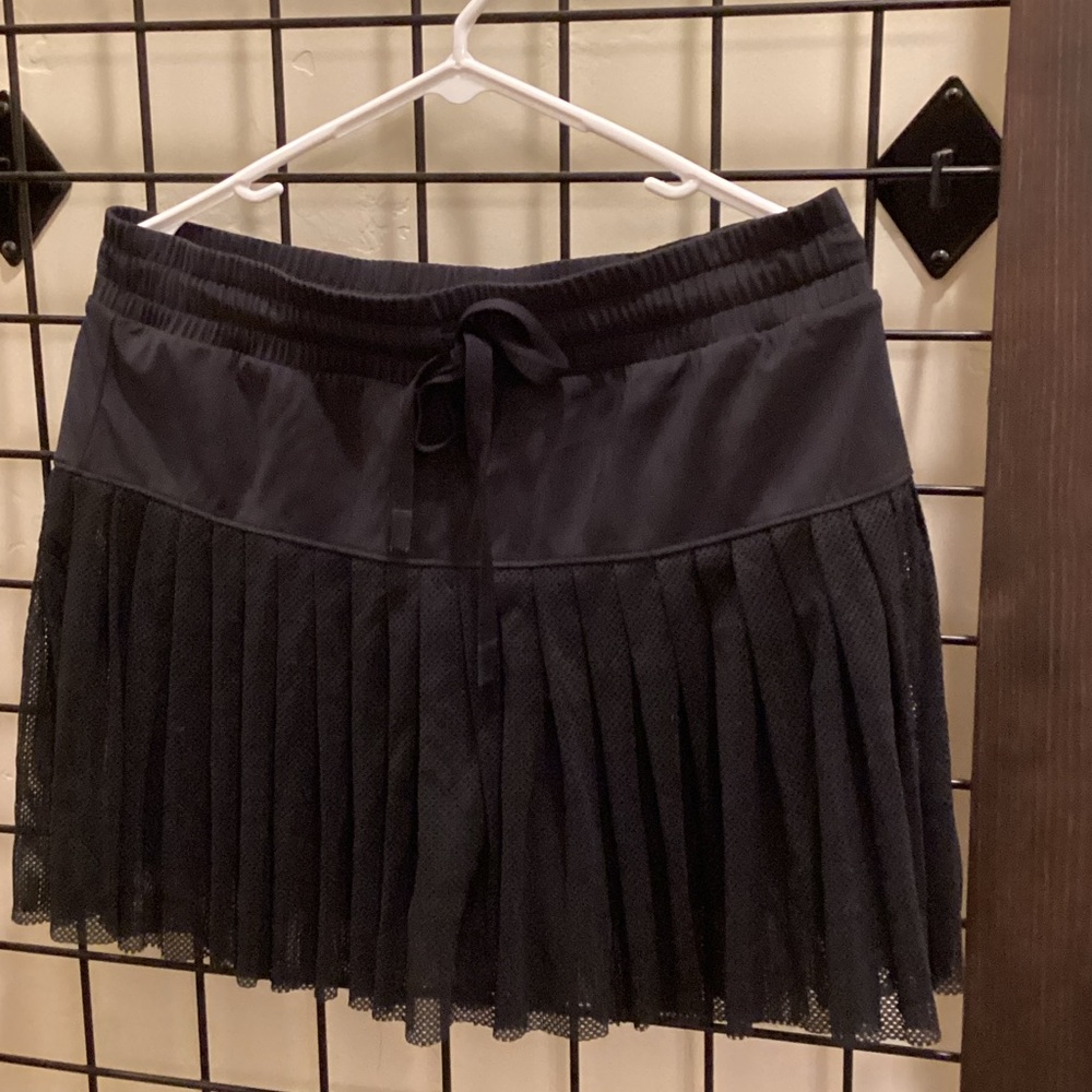 JoyLab Black Mesh Tennis Skirt